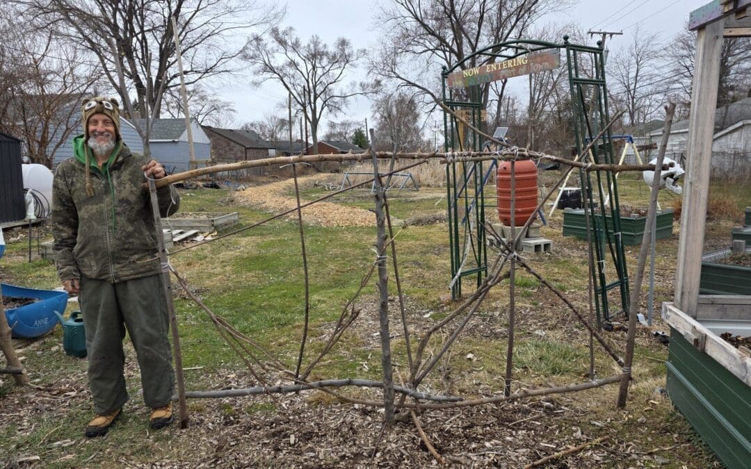 We Built 6 Pea Trellises From Storm Debris for Free